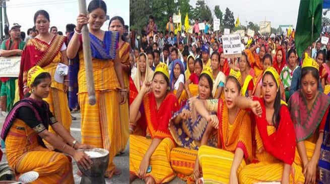Assam: National Highway Blockade by ABSU in support of Bodoland- 2nd day