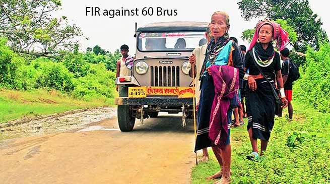 Tripura: Police registered an FIR against 60 Brus