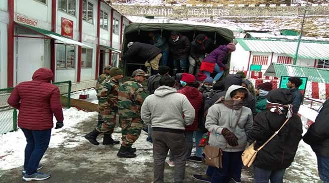 Sikkim: Army evacuates stranded tourist from Changgu