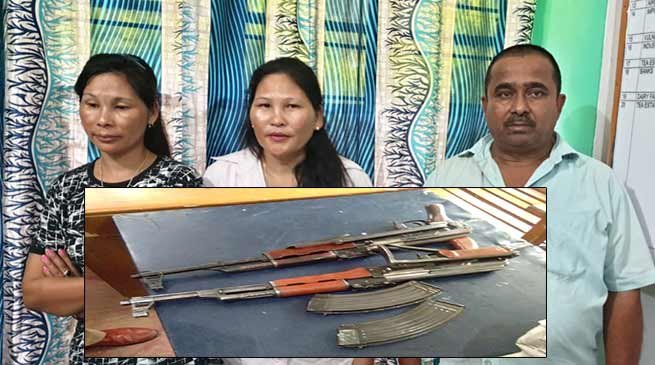 Assam: 3 including 2 women arrested with AK-56 Rifle