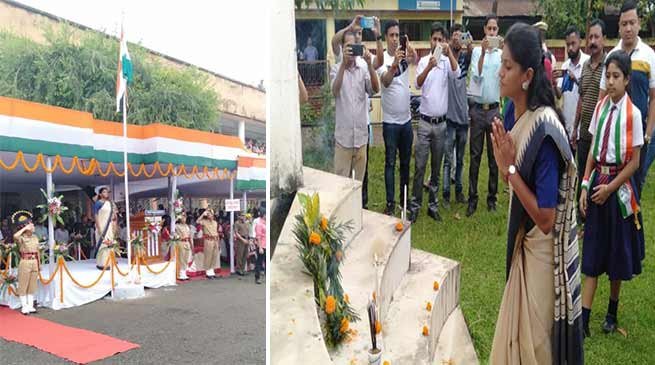 Assam: DC, Keerthi Jalli unfurls national tricolour in Hailakandi
